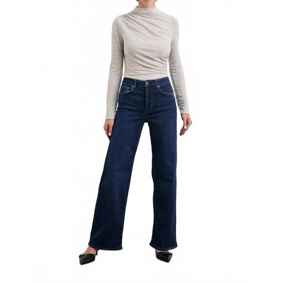 NEW RAILS getty high-rise flared jean in after midnight